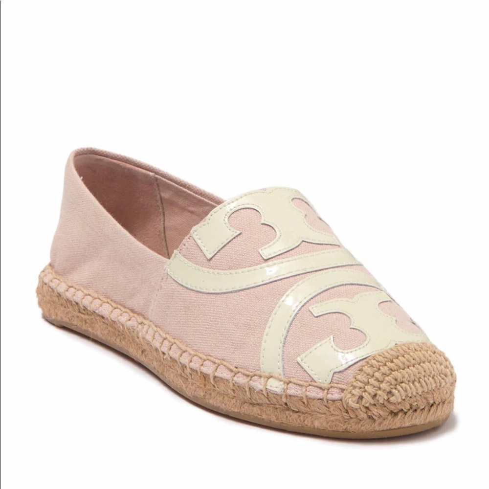 🔥🔥TORY BURCH NWT Poppy Logo Espadrille Flat.